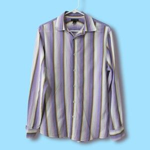Club Monaco shirt S‎ men button down  striped purple retro classic office